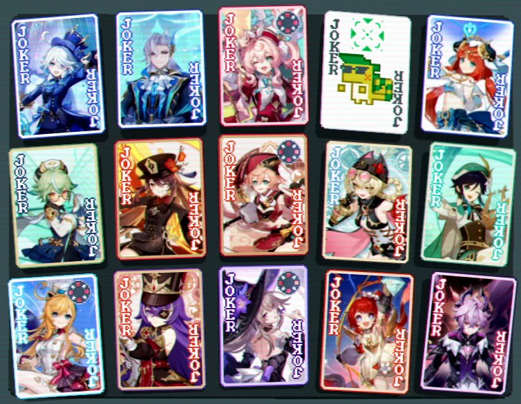 Genshin balatro cards
